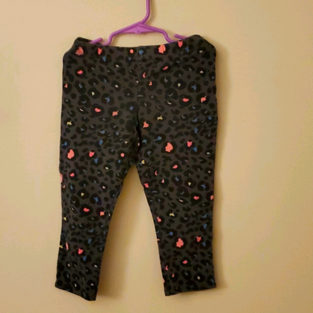 Black Leopard Print Pants for Girls